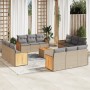 Set sofás de jardín con cojines 13 pzas ratán sintético beige de , Conjuntos de jardín - Ref: Foro24-3227522, Precio: 846,93 ...