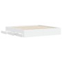 Estructura cama con cajones madera ingeniería blanca 160x200 cm de , Camas y somieres - Ref: Foro24-3207259, Precio: 164,33 €...