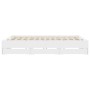 Estructura cama con cajones madera ingeniería blanca 160x200 cm de , Camas y somieres - Ref: Foro24-3207259, Precio: 164,33 €...