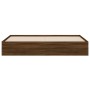 Cama con cajones madera ingeniería marrón roble 160x200 cm de , Camas y somieres - Ref: Foro24-3207265, Precio: 228,42 €, Des...