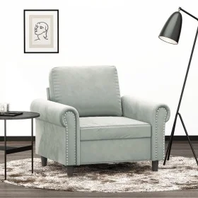Light gray velvet armchair, 60 cm by , Sofas - Ref: Foro24-359509, Price: 168,84 €, Discount: %