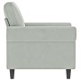 Sillón de terciopelo gris claro 60 cm de , Sofás - Ref: Foro24-359509, Precio: 171,34 €, Descuento: %