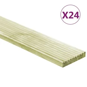 Tablas para terraza 24 uds madera de pino impregnada 3,48 m² 1m de , Suelos y moquetas - Ref: Foro24-3107764, Precio: 184,59 ...