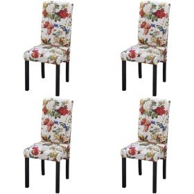 Sillas de comedor 4 unidades tela multicolor en Sillas de comedor | Comprar online en Foru.es