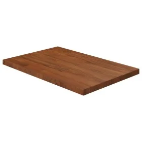 Dark brown treated solid wood bathroom countertop 60x40x2.5 cm by , Countertops - Ref: Foro24-343054, Price: 51,73 €, Discoun...