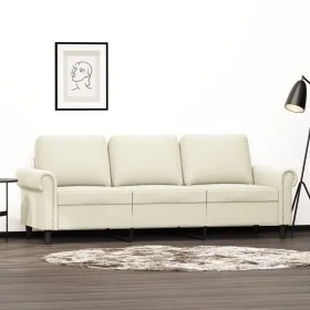 Sofá de 3 plazas terciopelo color crema 180 cm de , Sofás - Ref: Foro24-359547, Precio: 356,74 €, Descuento: %