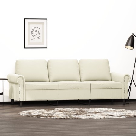 Sofá de 3 plazas terciopelo color crema 180 cm de , Sofás - Ref: Foro24-359547, Precio: 344,16 €, Descuento: %