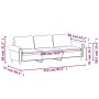 Sofá de 3 plazas terciopelo color crema 180 cm de , Sofás - Ref: Foro24-359547, Precio: 344,16 €, Descuento: %