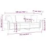Sofá de 3 plazas con cojines terciopelo azul 180 cm de , Sofás - Ref: Foro24-3200964, Precio: 320,38 €, Descuento: %