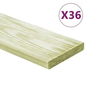 Terrace boards 36 units impregnated pine wood 4.32 m² 1m by , Floors and carpets - Ref: Foro24-3107769, Price: 186,13 €, Disc...
