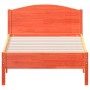 Estructura cama con cabecero madera pino marrón cera 90x190 cm de , Camas y somieres - Ref: Foro24-842625, Precio: 93,88 €, D...
