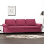 Sofá de 3 plazas de terciopelo rojo tinto 180 cm de , Sofás - Ref: Foro24-359543, Precio: 323,09 €, Descuento: %