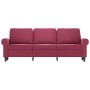 Sofá de 3 plazas de terciopelo rojo tinto 180 cm de , Sofás - Ref: Foro24-359543, Precio: 323,09 €, Descuento: %