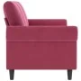 Sofá de 3 plazas de terciopelo rojo tinto 180 cm de , Sofás - Ref: Foro24-359543, Precio: 299,92 €, Descuento: %