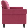 Sofá de 3 plazas de terciopelo rojo tinto 180 cm de , Sofás - Ref: Foro24-359543, Precio: 323,09 €, Descuento: %