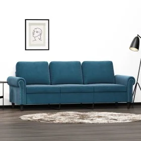 Sofá de 3 plazas terciopelo azul 180 cm de , Sofás - Ref: Foro24-359548, Precio: 310,72 €, Descuento: %