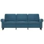 Sofá de 3 plazas terciopelo azul 180 cm de , Sofás - Ref: Foro24-359548, Precio: 310,72 €, Descuento: %