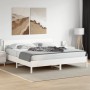 Estructura de cama con cabecero madera de pino blanco 200x200cm de , Camas y somieres - Ref: Foro24-3216201, Precio: 221,42 €...