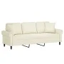 Sofá de 3 plazas con cojines terciopelo color crema 180 cm de , Sofás - Ref: Foro24-3200963, Precio: 334,37 €, Descuento: %