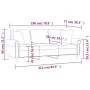 Sofá de 3 plazas con cojines terciopelo amarillo 180 cm de , Sofás - Ref: Foro24-3200961, Precio: 287,75 €, Descuento: %