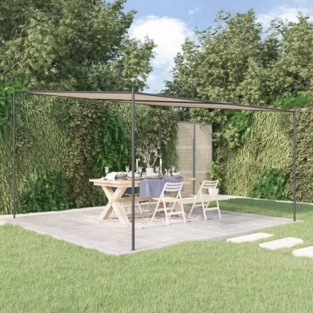 Cenador acero y tela beige 4x4 m 180 g/m² de , Carpas y cenadores - Ref: Foro24-362466, Precio: 210,54 €, Descuento: %