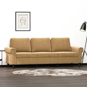 Sofá de 3 plazas terciopelo marrón 180 cm de , Sofás - Ref: Foro24-359546, Precio: 347,31 €, Descuento: %