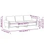 Dreisitzer-Sofa aus braunem Samt, 180 cm. von , Sofas - Ref: Foro24-359546, Preis: 347,31 €, Rabatt: %