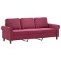 Sofá de 3 plazas con cojines terciopelo rojo tinto 180 cm de , Sofás - Ref: Foro24-3200959, Precio: 314,70 €, Descuento: %