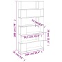 Estantería/divisor de espacios roble ahumado 100x24x188 cm de , Librerías y estanterías - Ref: Foro24-3187603, Precio: 107,00...