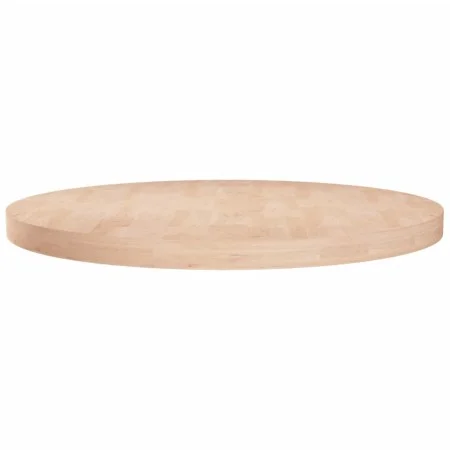 Round oak wood table top untreated surface Ø80x4 cm by , Table tops - Ref: Foro24-342912, Price: 165,52 €, Discount: %