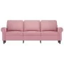 Sofá de 3 plazas terciopelo rosa 180 cm de , Sofás - Ref: Foro24-359542, Precio: 344,04 €, Descuento: %