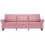Sofá de 3 plazas terciopelo rosa 180 cm de , Sofás - Ref: Foro24-359542, Precio: 350,22 €, Descuento: %