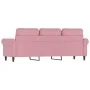 Sofá de 3 plazas terciopelo rosa 180 cm de , Sofás - Ref: Foro24-359542, Precio: 344,04 €, Descuento: %