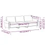 Sofá de 3 plazas terciopelo rosa 180 cm de , Sofás - Ref: Foro24-359542, Precio: 344,04 €, Descuento: %