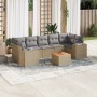 Juego de sofás de jardín con cojines beige 8 pzas ratán PE de , Conjuntos de jardín - Ref: Foro24-3257690, Precio: 533,23 €, ...