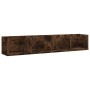 Estante de pared para CD madera color roble ahumado 100x18x18cm de , Estantes y estanterías - Ref: Foro24-826617, Precio: 31,...