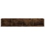 Estante de pared para CD madera color roble ahumado 100x18x18cm de , Estantes y estanterías - Ref: Foro24-826617, Precio: 31,...