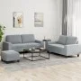 3-teilige Sofagarnitur aus hellgrauem Stoff von , Sofas - Ref: Foro24-3201890, Preis: 559,89 €, Rabatt: %