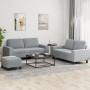 Juego de sofás 3 piezas tela gris claro de , Sofás - Ref: Foro24-3201890, Precio: 569,75 €, Descuento: %