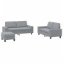 Juego de sofás 3 piezas tela gris claro de , Sofás - Ref: Foro24-3201890, Precio: 569,75 €, Descuento: %