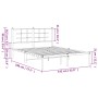 Estructura de cama con cabecero metal negro 135x190 cm de , Camas y somieres - Ref: Foro24-355560, Precio: 101,11 €, Descuent...