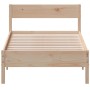 Estructura de cama con cabecero madera maciza de pino 90x200 cm de , Camas y somieres - Ref: Foro24-842762, Precio: 84,17 €, ...