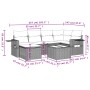 Set de sofás de jardín 7 piezas con cojines ratán PE gris de , Conjuntos de jardín - Ref: Foro24-3252807, Precio: 440,46 €, D...