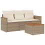 Juego de sofás jardín con cojines 4 pzas ratán sintético beige de , Conjuntos de jardín - Ref: Foro24-3225764, Precio: 235,12...