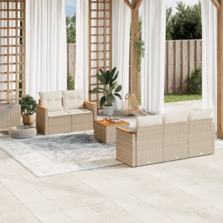 Juego de sofás jardín con cojines 6 pzas ratán sintético beige de , Conjuntos de jardín - Ref: Foro24-3225785, Precio: 375,12...