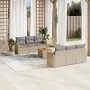 Juego de sofás jardín con cojines beige mezcla 7 pzas ratán PE de , Conjuntos de jardín - Ref: Foro24-3225793, Precio: 426,74...