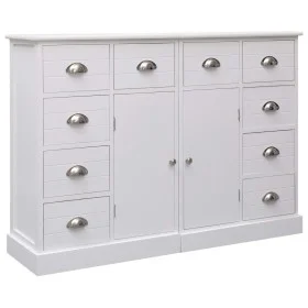 Aparador con 10 cajones madera blanco 113x30x79 cm de vidaXL, Aparadores - Ref: Foro24-284175, Precio: 274,17 €, Descuento: %