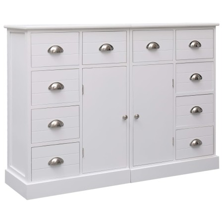 Aparador con 10 cajones madera blanco 113x30x79 cm de vidaXL, Aparadores - Ref: Foro24-284175, Precio: 277,47 €, Descuento: %