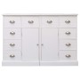 Aparador con 10 cajones madera blanco 113x30x79 cm de vidaXL, Aparadores - Ref: Foro24-284175, Precio: 277,47 €, Descuento: %