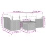 Set de sofás de jardín 7 piezas con cojines ratán PE gris de , Conjuntos de jardín - Ref: Foro24-3225801, Precio: 399,54 €, D...